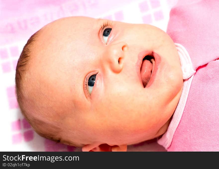 Close-up portrait of a child. Close-up portrait of a child