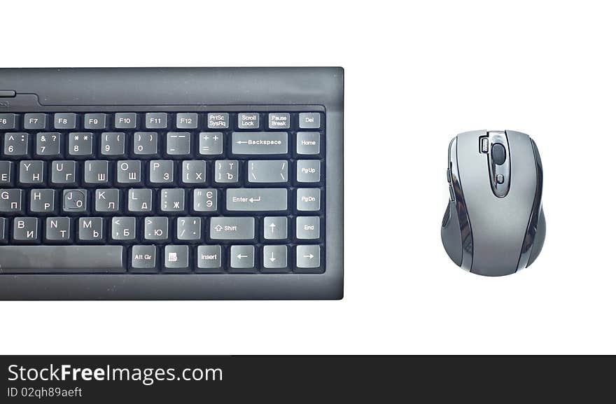 Black keyboard and mouse