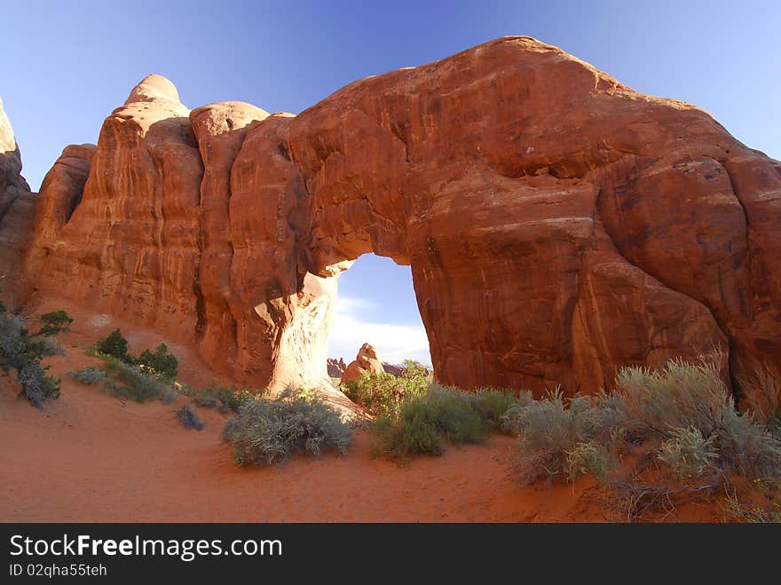 Rock arch in Arches National Park