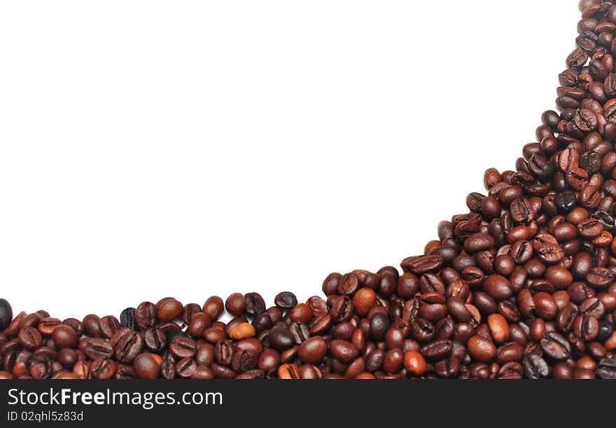 Background with coffee beans. copy space for your own text. Background with coffee beans. copy space for your own text.