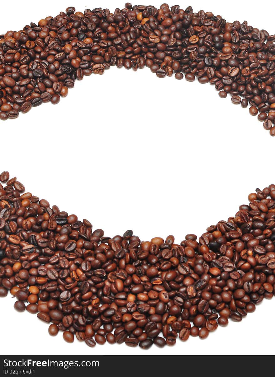 Background with coffee beans. copy space for your own text.