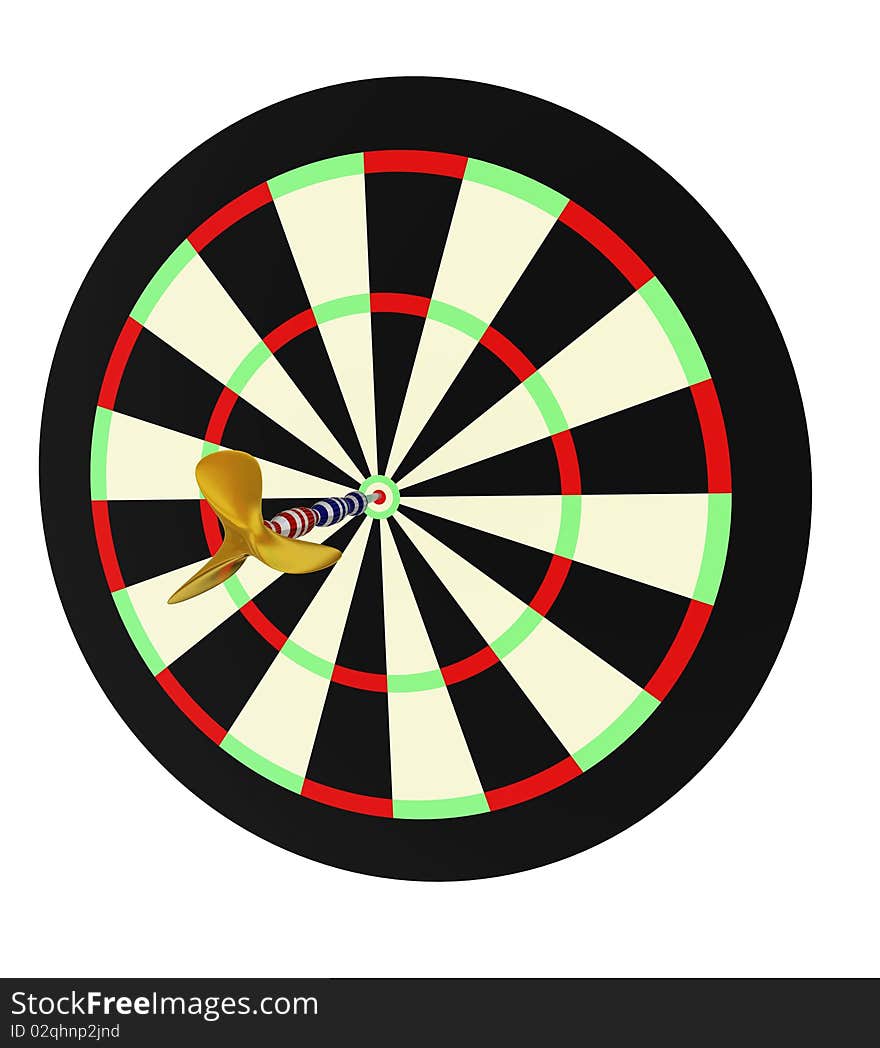 Darts board and darts arrow. Darts board and darts arrow