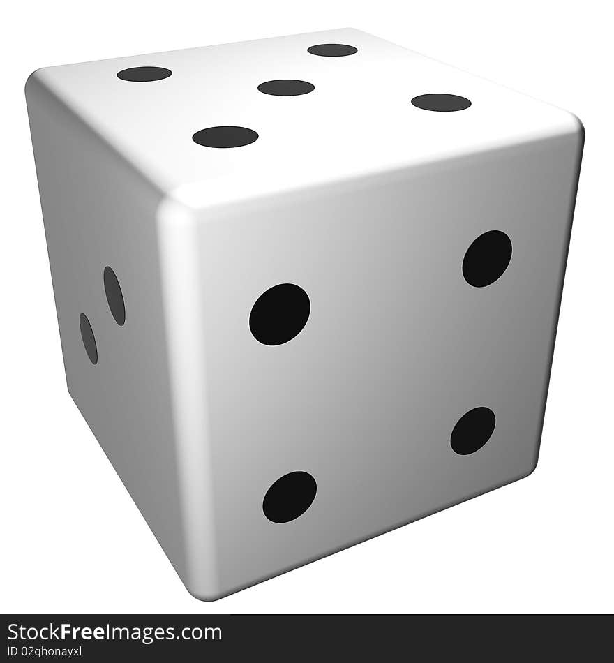 White dice with black spots