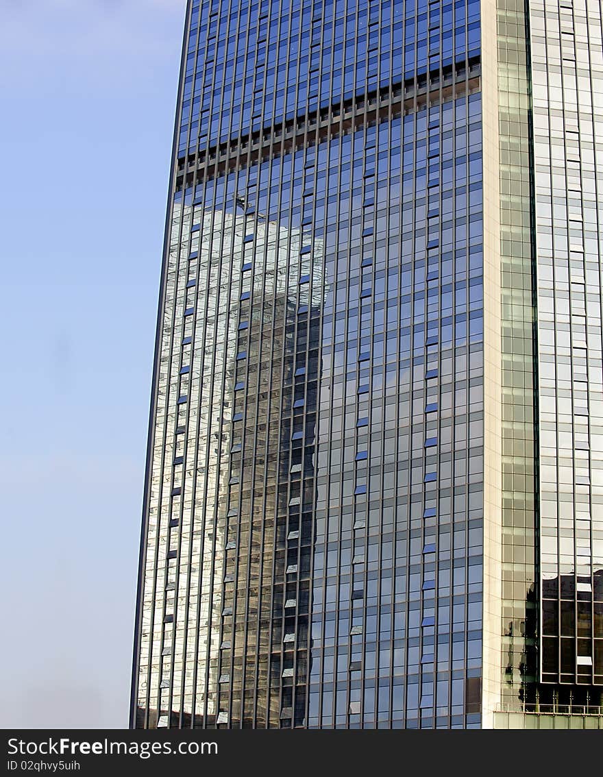 Mirror image of a building in the mirror