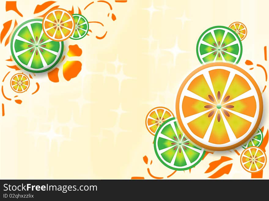 Background With Orange Segments