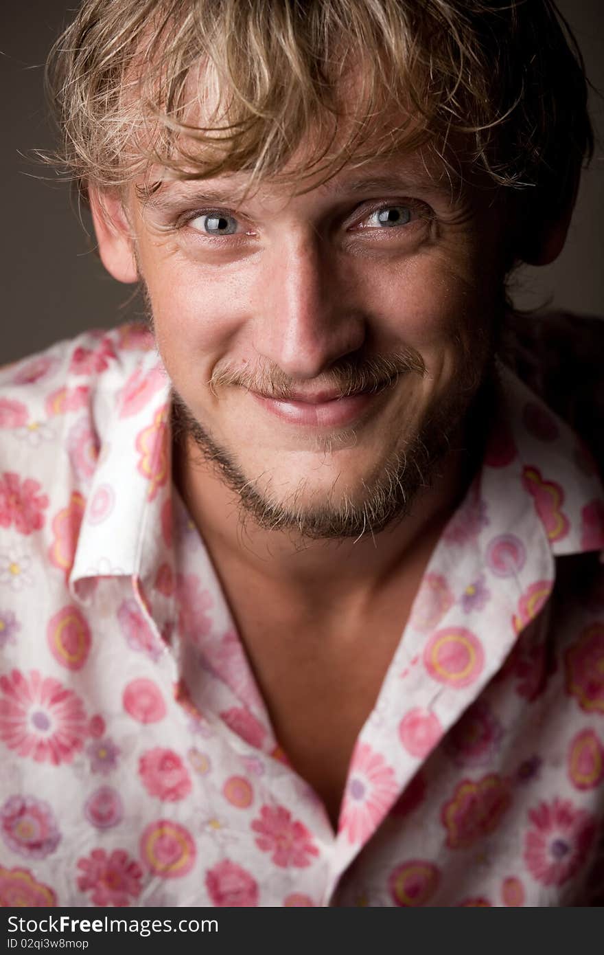 Close up portrait of smiling young man in HiRes