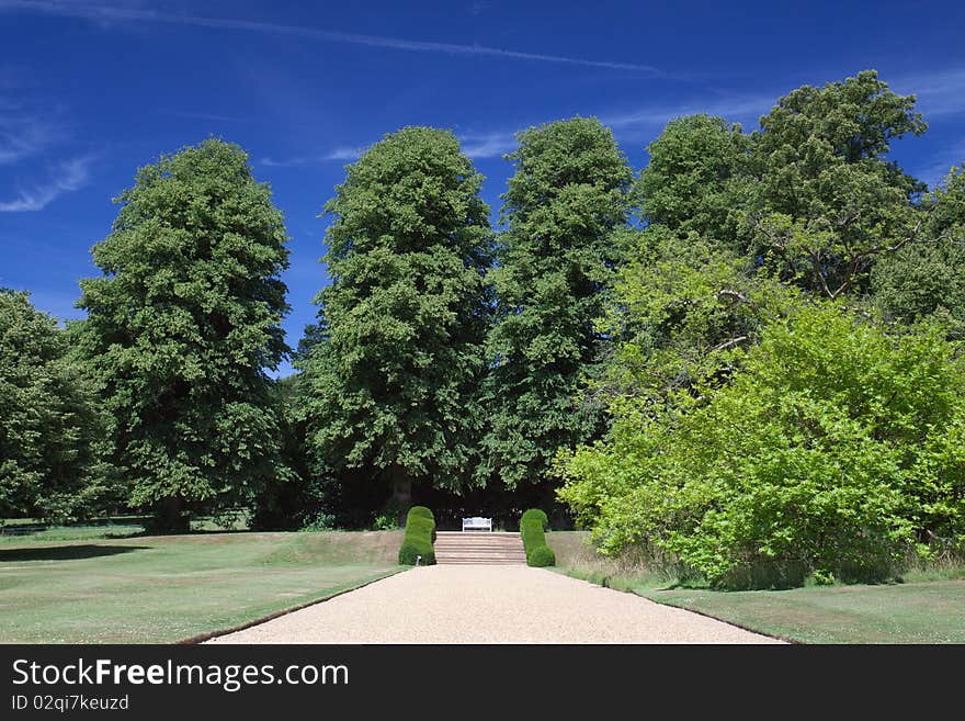 Beautiful garden in Blickling Hall in Great Britain