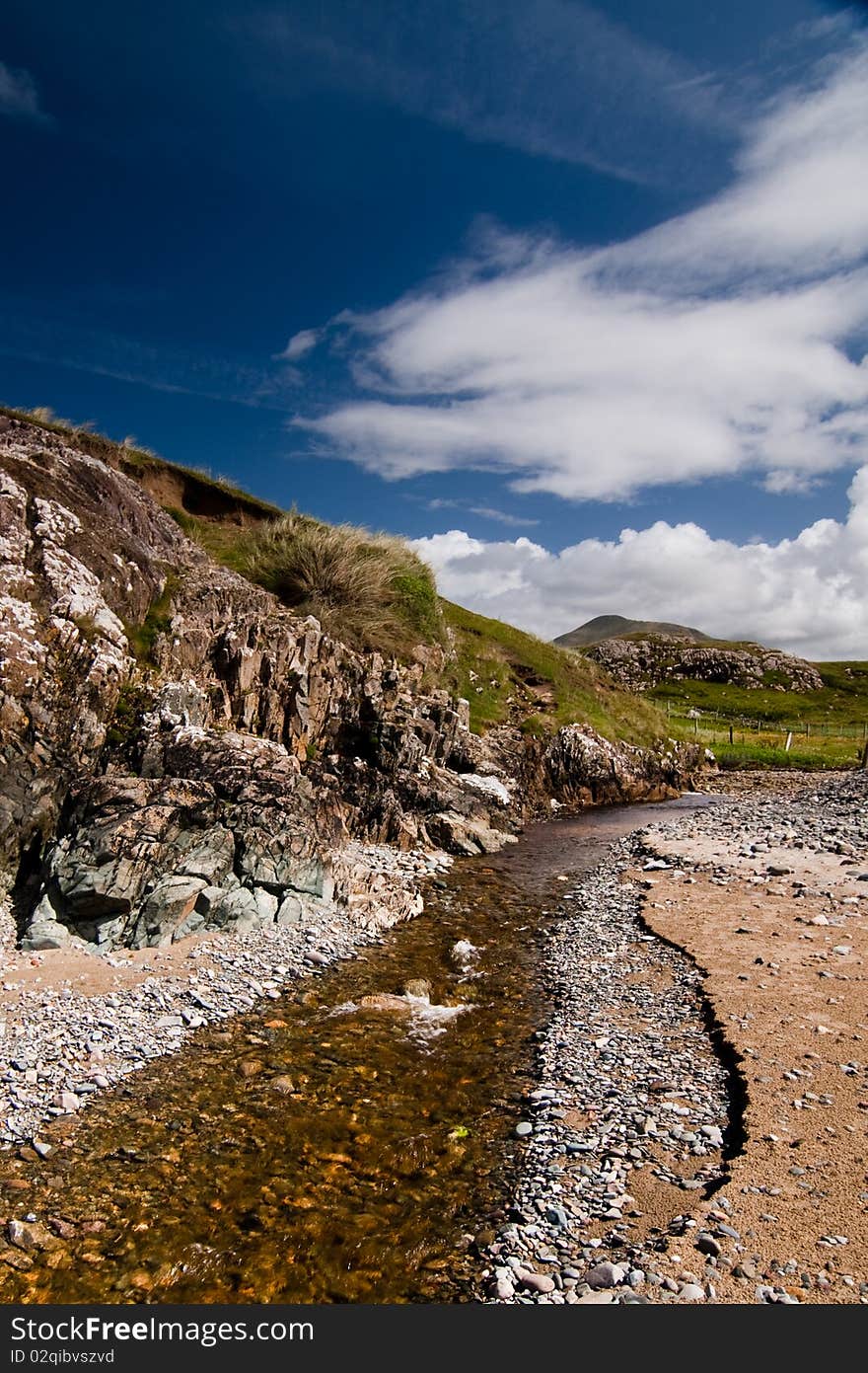 Irish mountains in Co Mayo near the Atlantic ocean