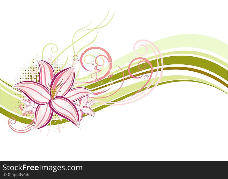 illustration of a floral border. illustration of a floral border