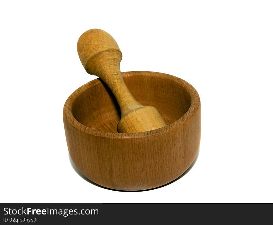 The wooden capacity and stick to rub various things. The wooden capacity and stick to rub various things