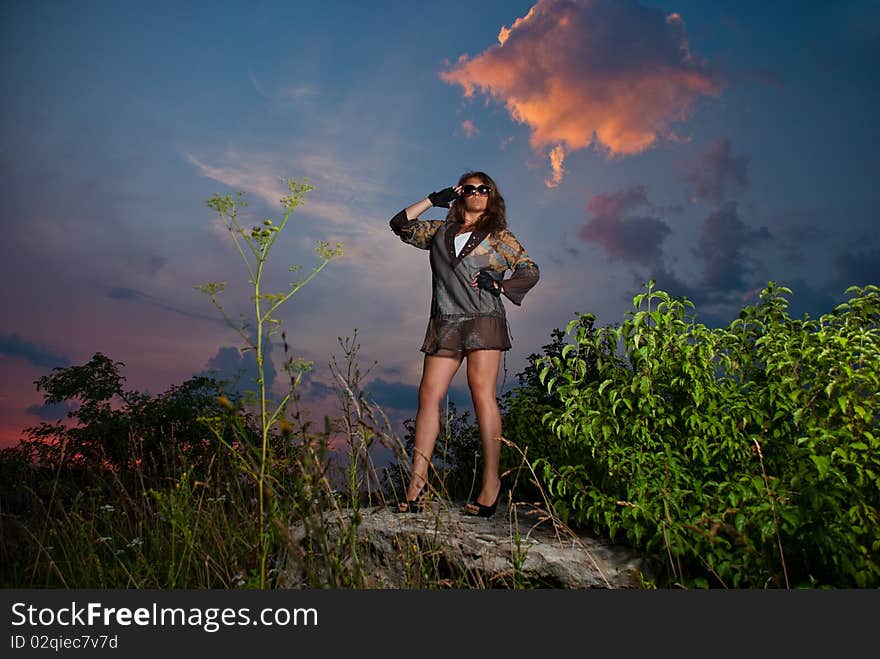 Woman make salute