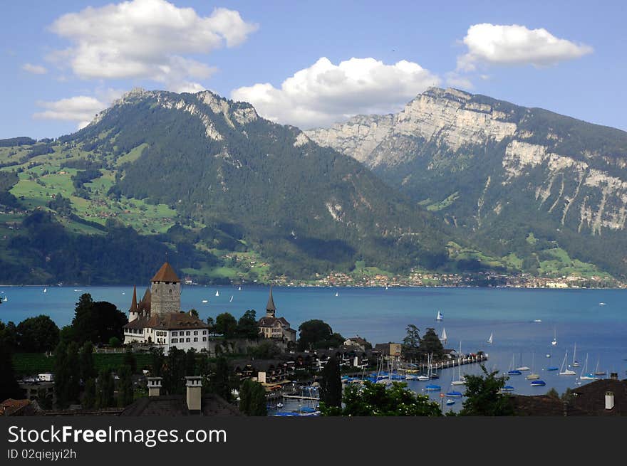 Mountain Scene, Spiez, Switzerland