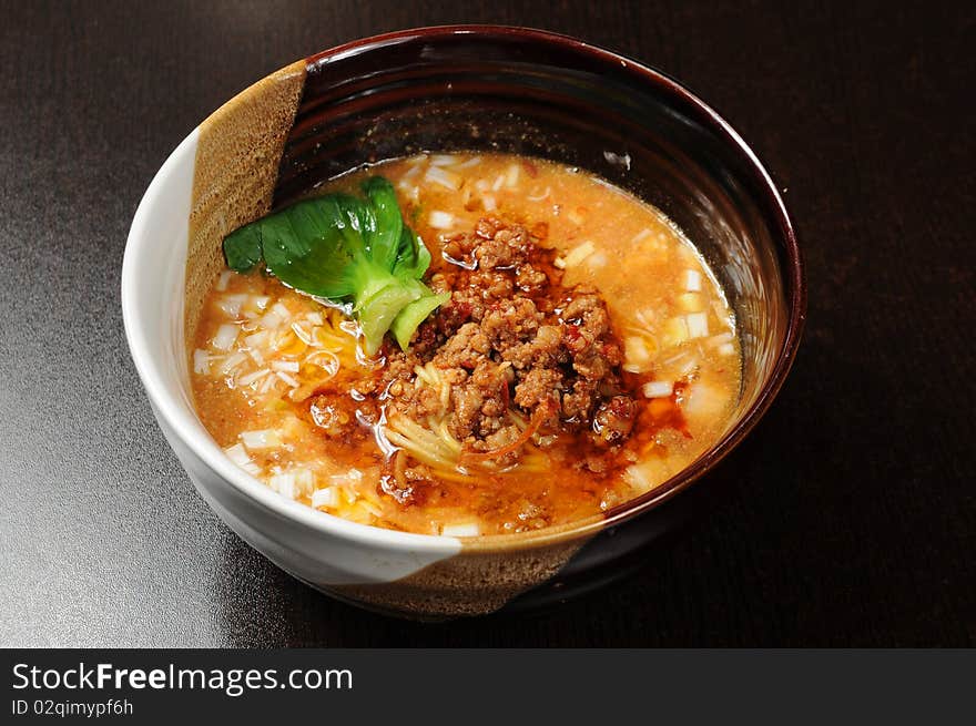 Chinese noodles on the table