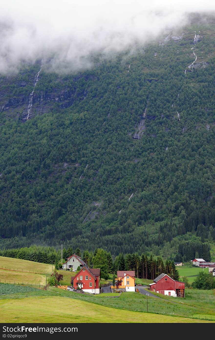 Village Of Loen On Nordfjord