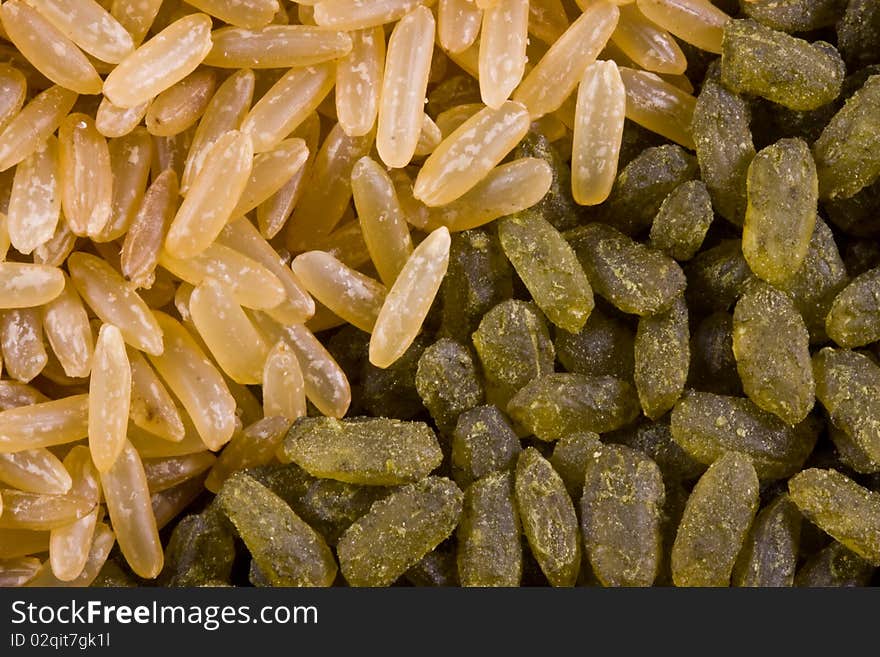 Brown rice closeup