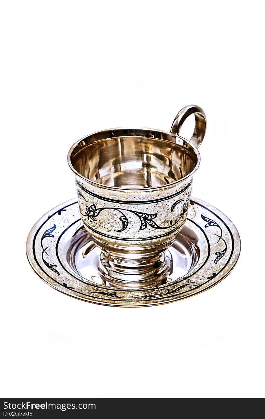 Silver Cup And Plate