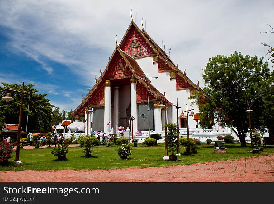 Phra Mongkhonbophit Shrine is famous for Ayutthaya province ,Thailand