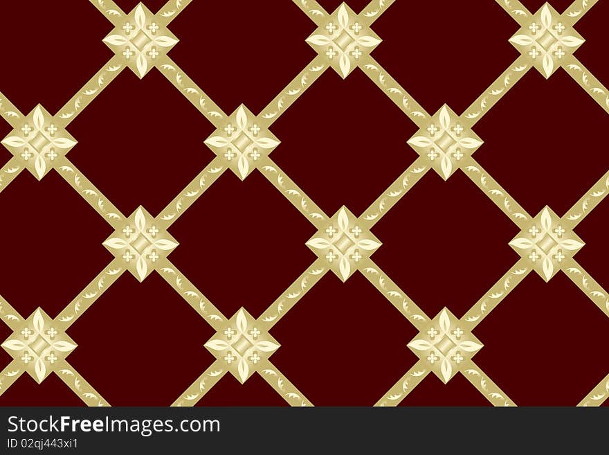 Seamless Vector Brown Texture With Rhombuses