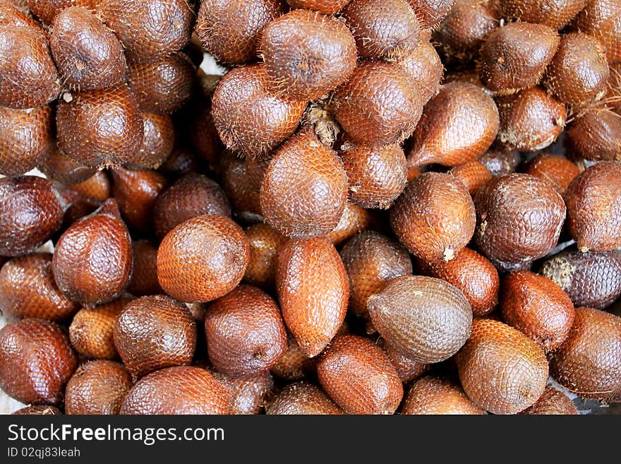 A group of salak asian fruit