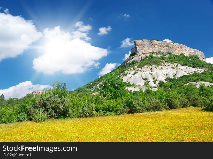 Beautifol landscape in mountain. Composition of nature. Beautifol landscape in mountain. Composition of nature