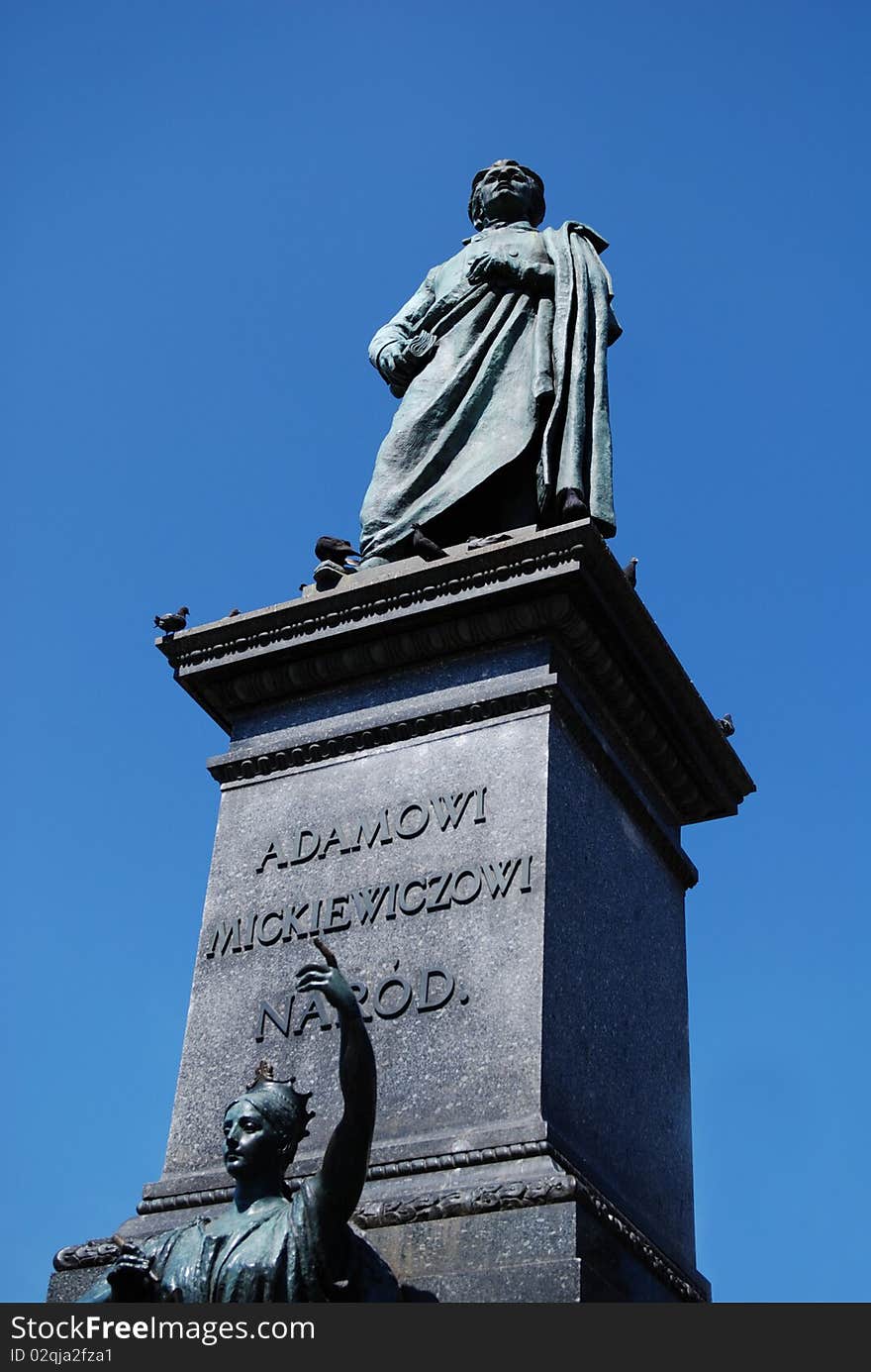 Statue of the Polish poet Adam Mickiewicz