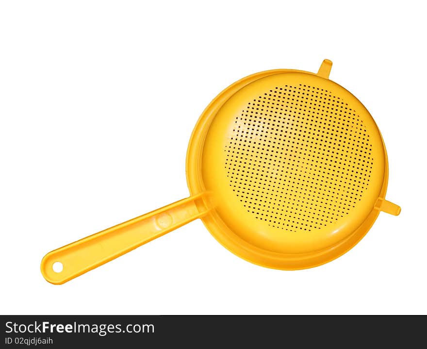 Plastic Colander, Isolated