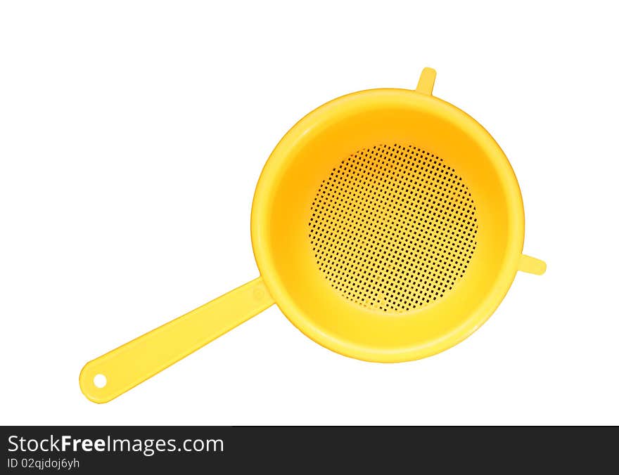 Plastic Colander, isolated