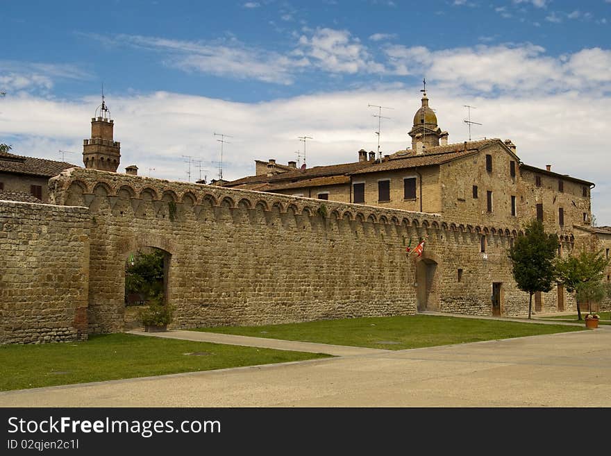 Medieval Tuscany Town Of Buonconvento