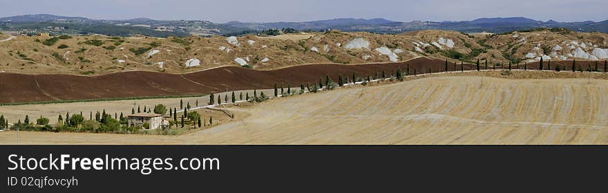 Panorama landscape in toscana italy