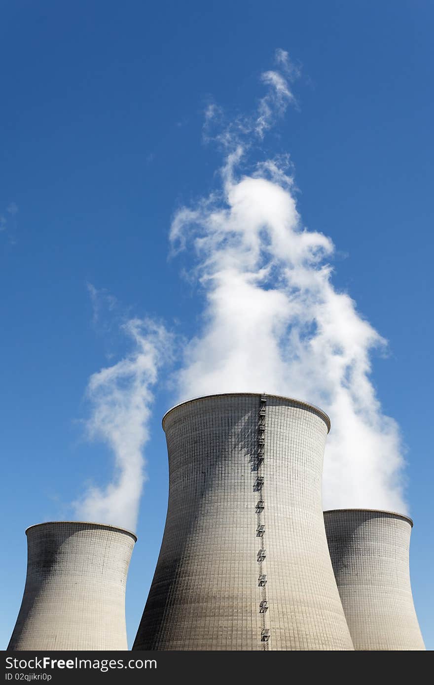 Chimney with smoke of energy industry. Chimney with smoke of energy industry