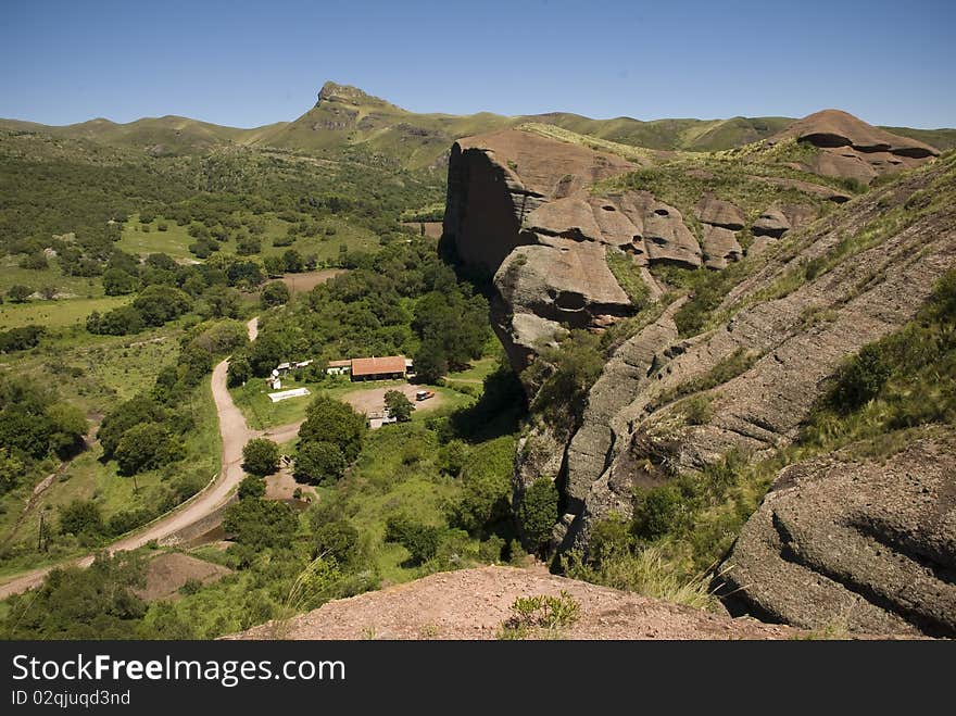 A village in the middle of nature. A village in the middle of nature