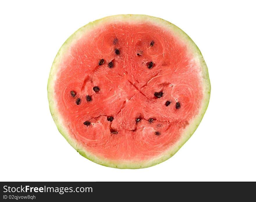 Watermelon slice isolated on white.