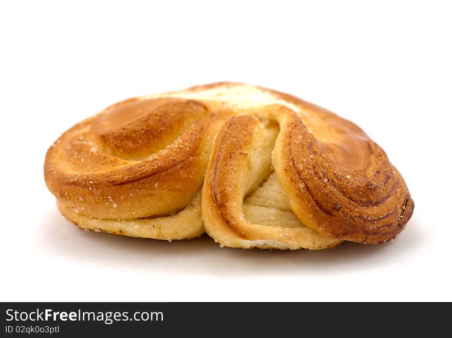 Danish Pastry On White Background