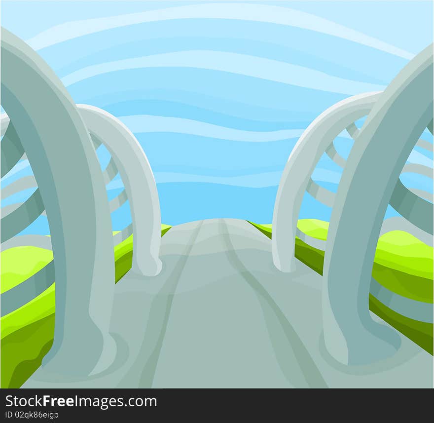 Abstract background with a road