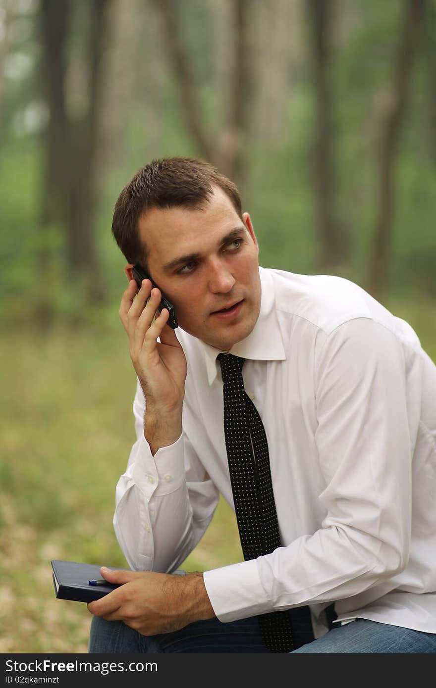 Portrait of young attractive man