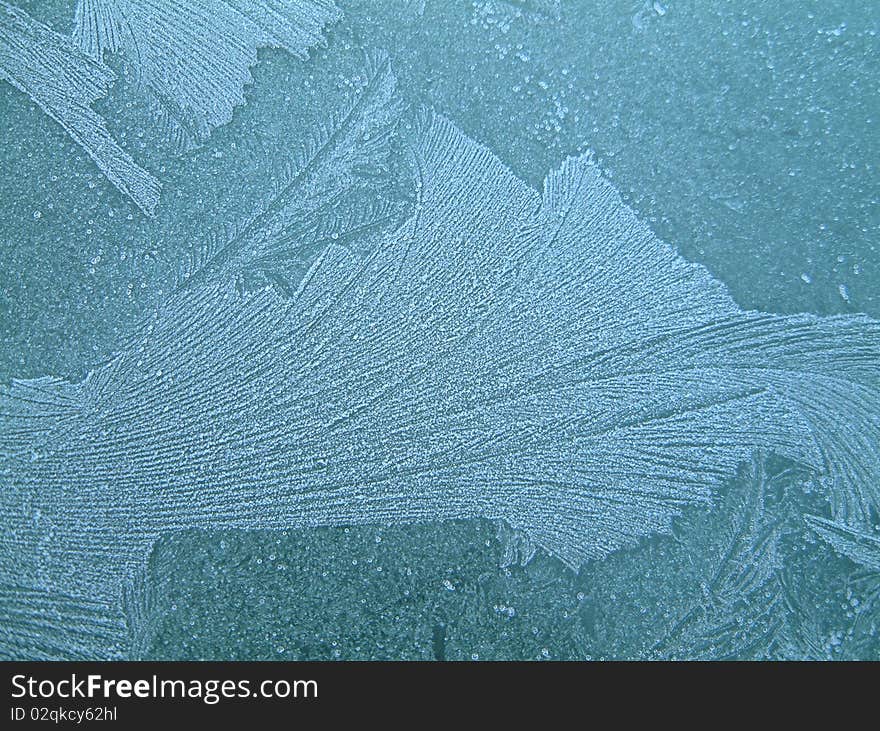 Ice on a car window on a winters morning. Ice on a car window on a winters morning.