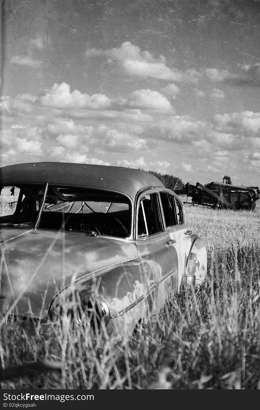 Old Car on the Prairies