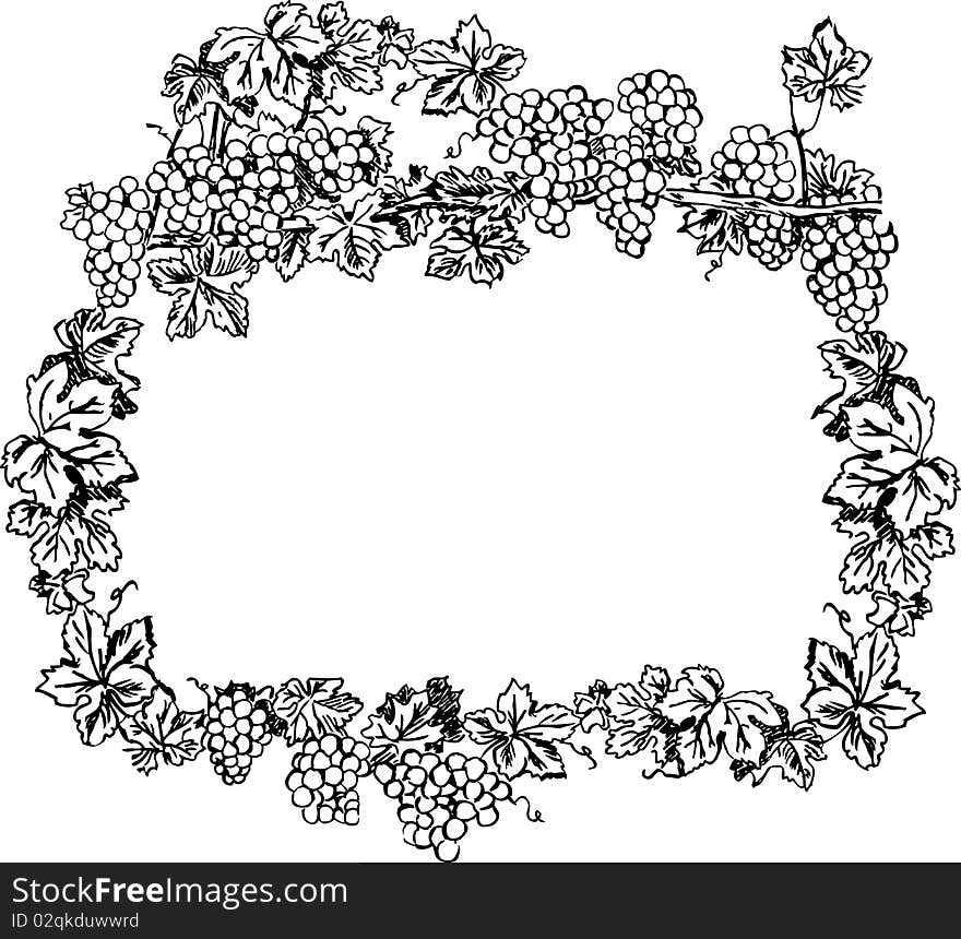 Creative grape frame for all design