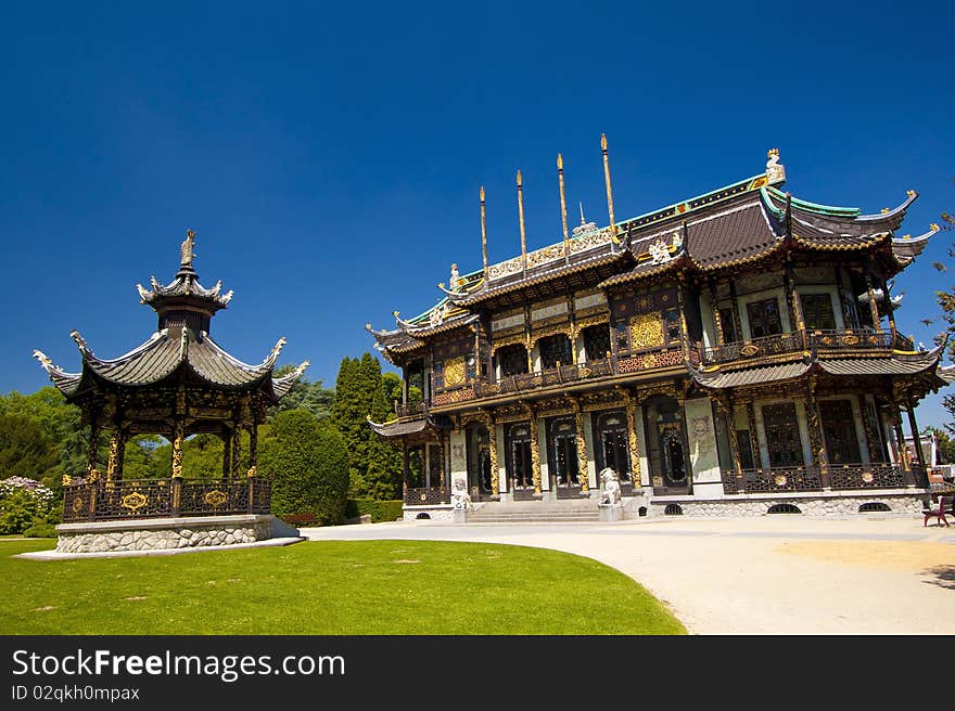 Chinese Building at Expo 58 area in Brussels. Chinese Building at Expo 58 area in Brussels