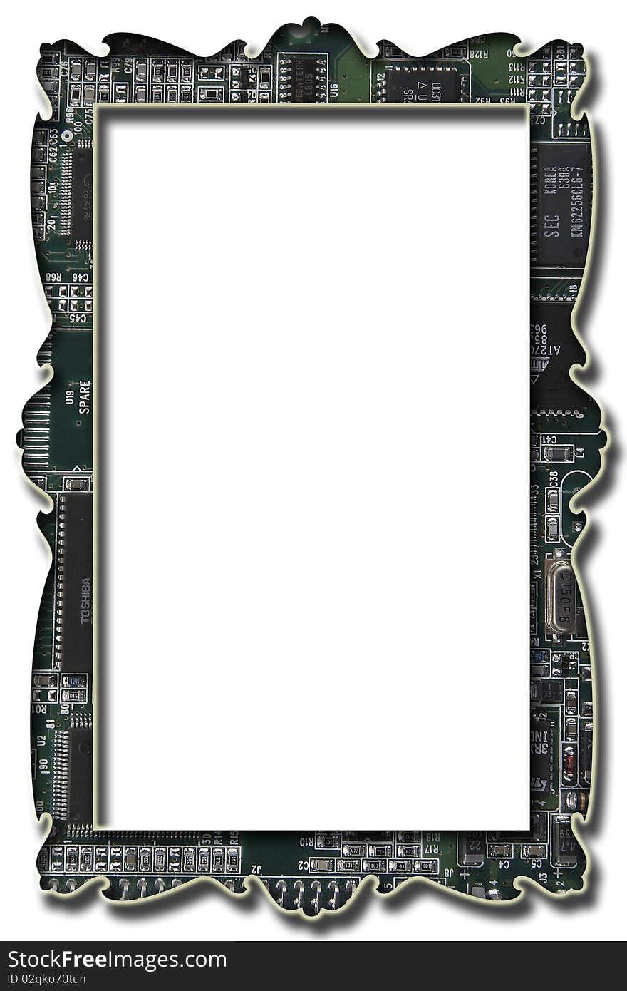 Computer chip frame