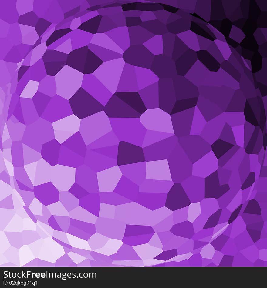 Futuristic background with a ball in the middle. Futuristic background with a ball in the middle