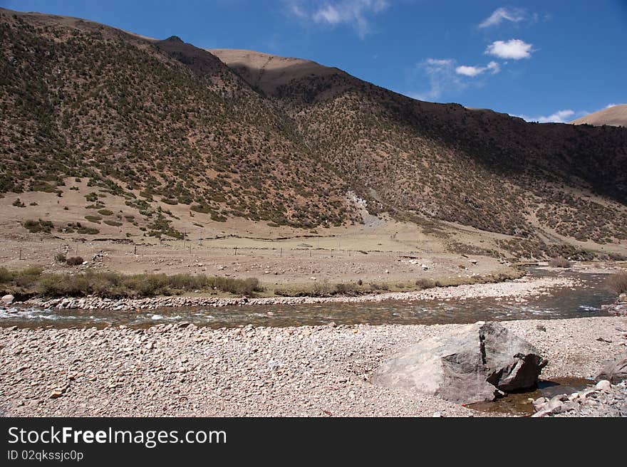 Tibet landscape in western part of china