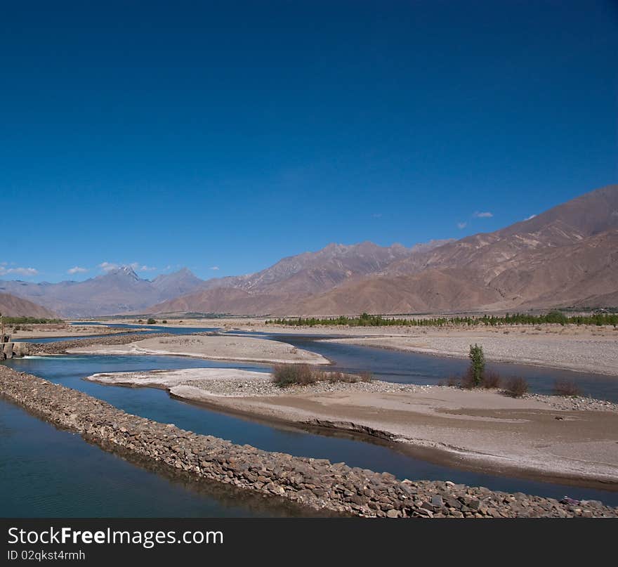 Lake In Tibet, China