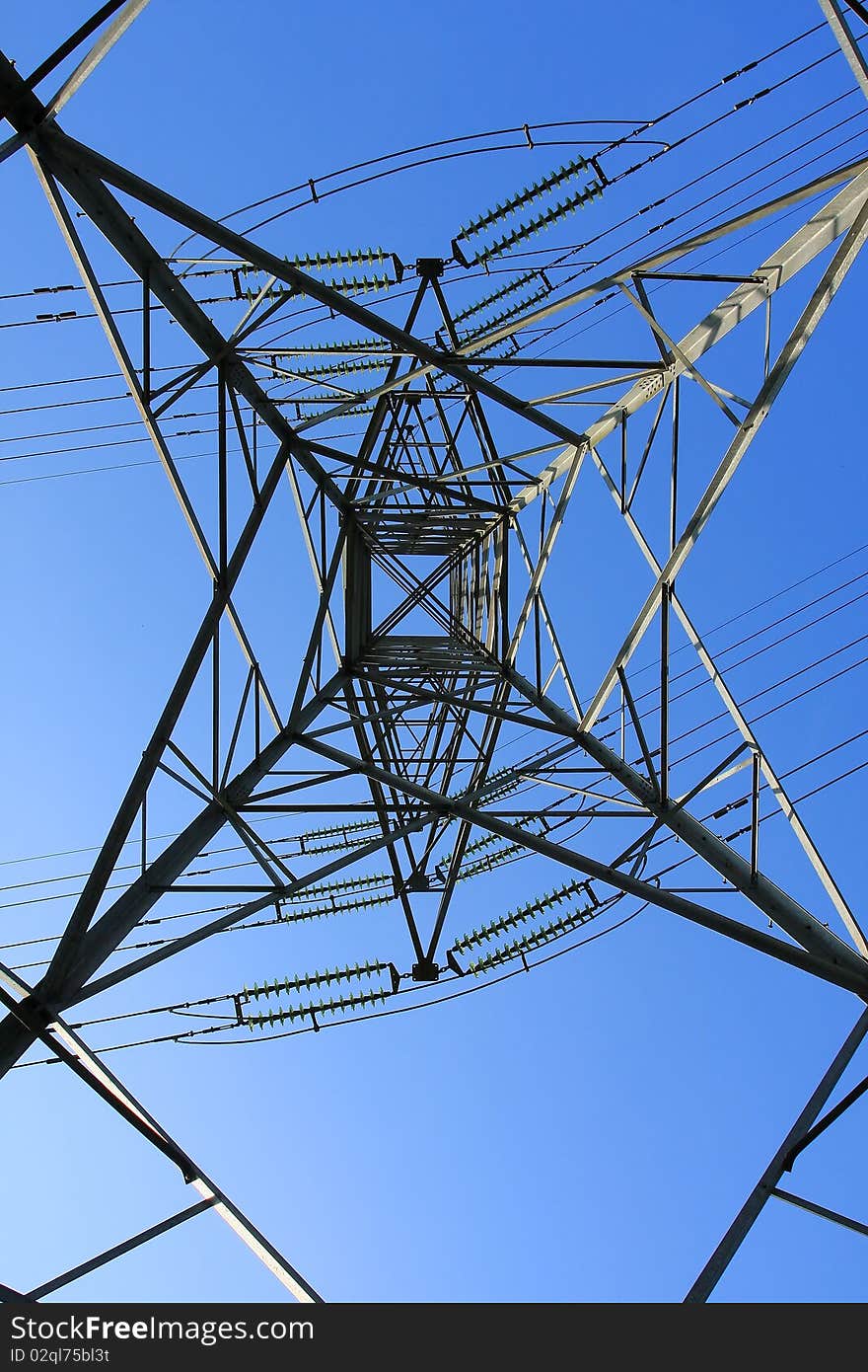 Pylon tower from bottom view