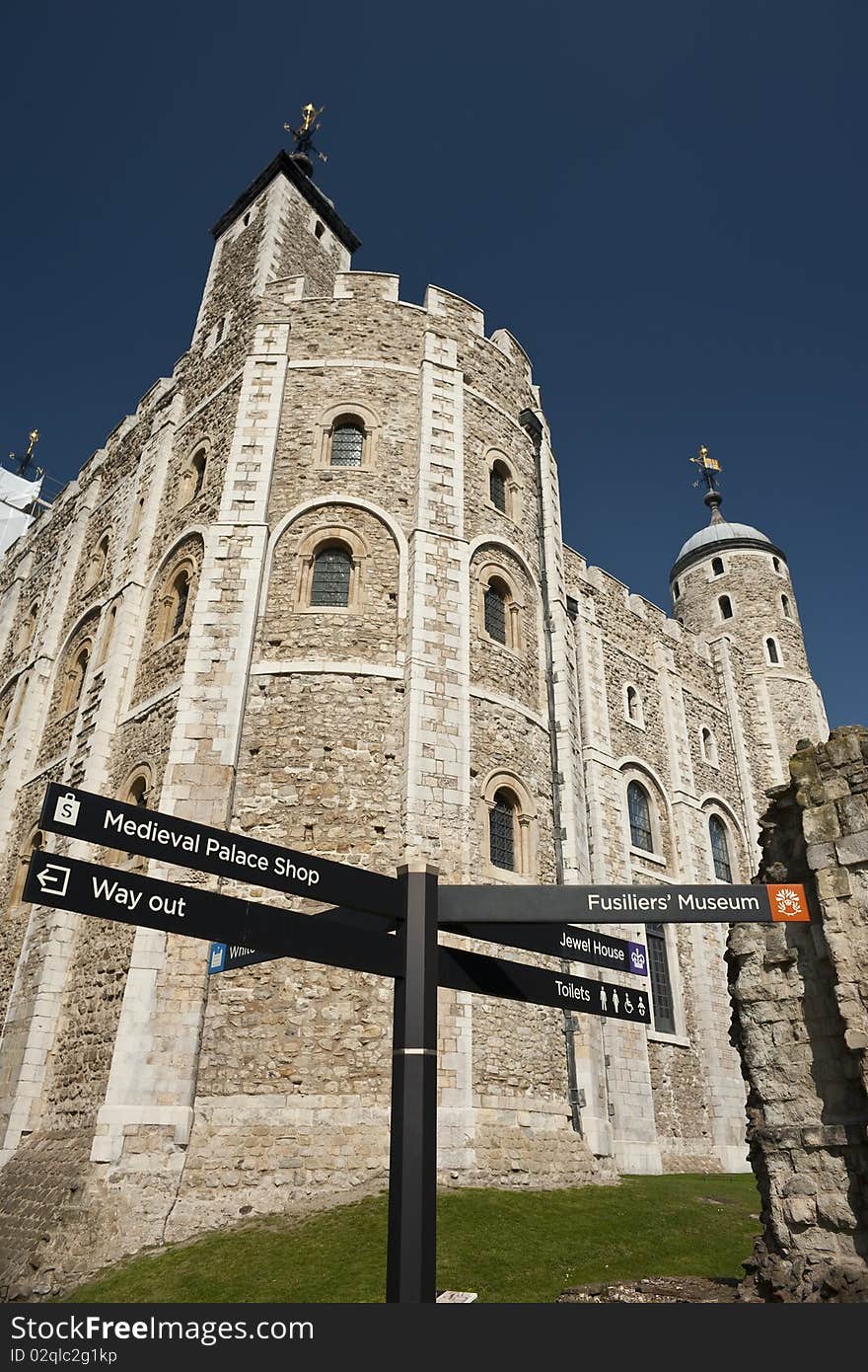 White Tower in the Tower of London, England