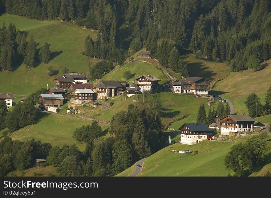 Mountain village in austrian alps