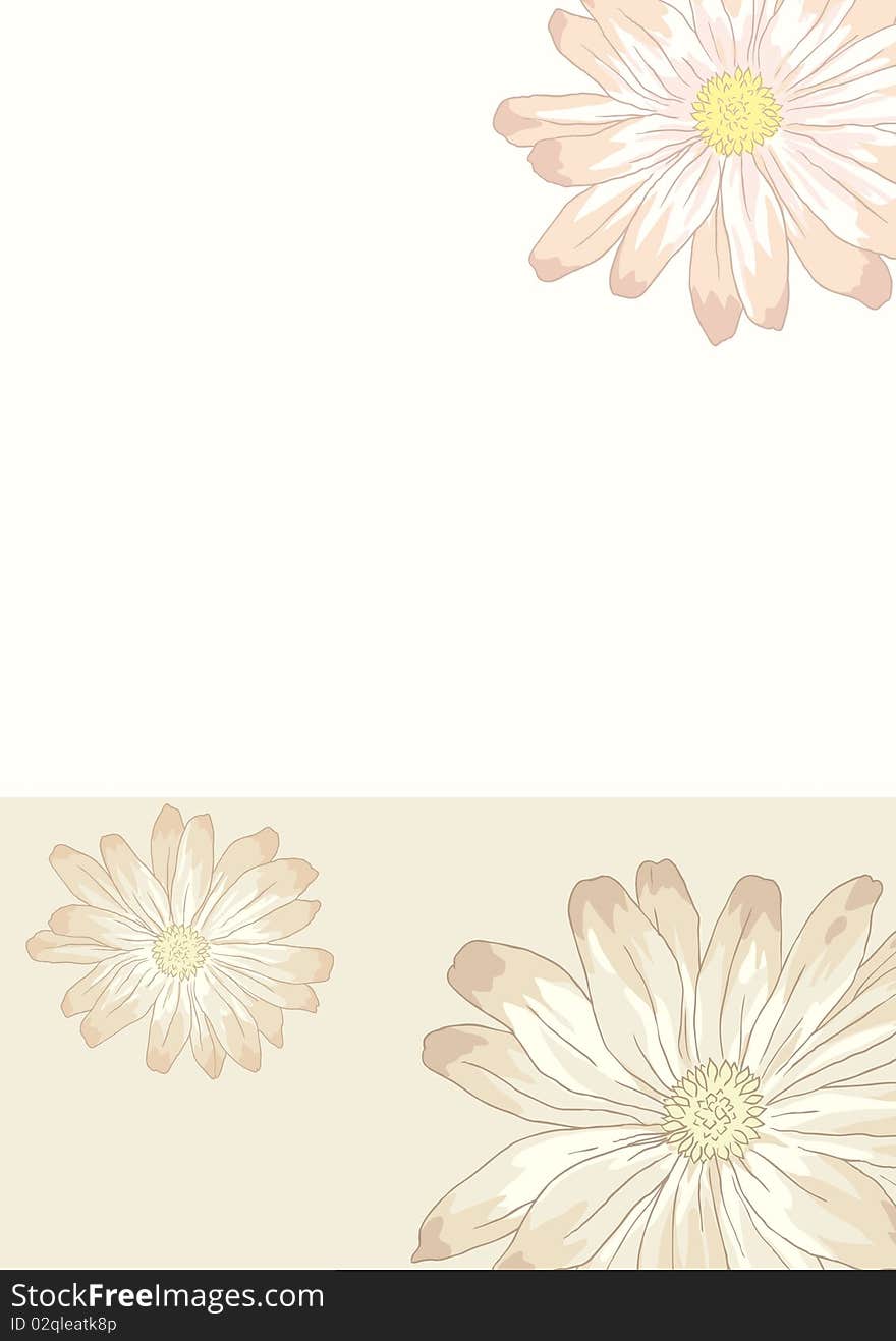 Floral card with empty space for your text