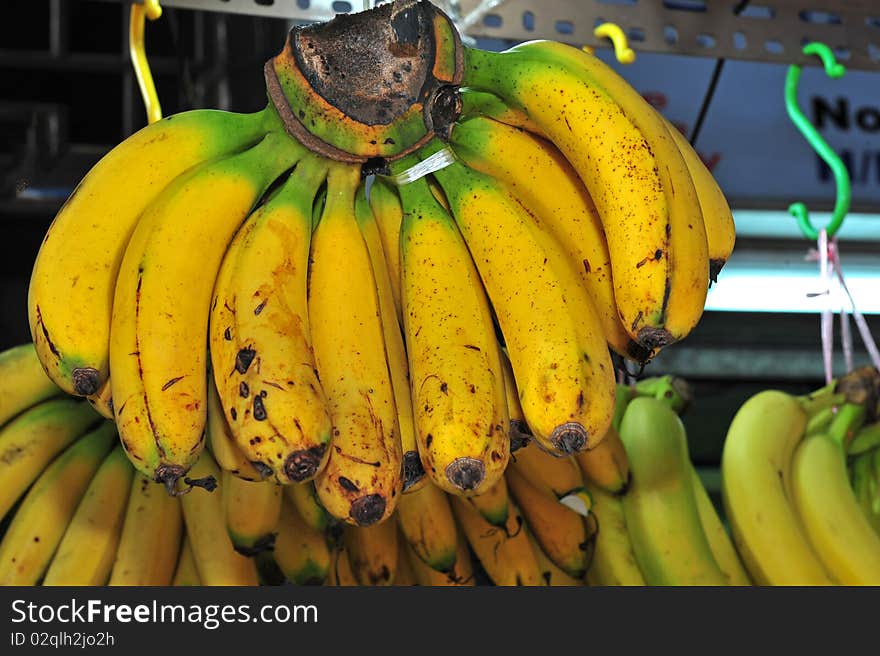 Yellow banana in the market