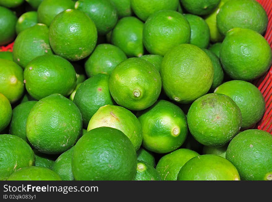 Green lime in the markets