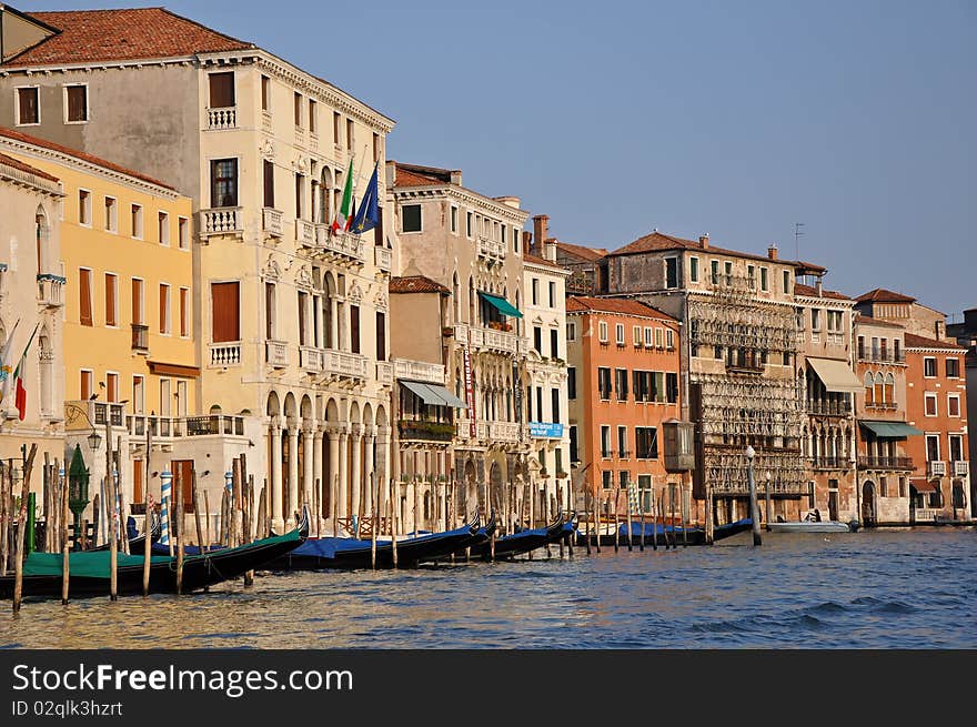 Venice grand channel on sunny day.